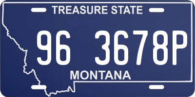 MT license plate 963678P