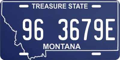 MT license plate 963679E