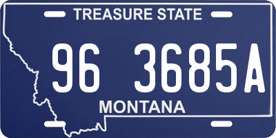 MT license plate 963685A
