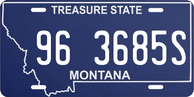 MT license plate 963685S