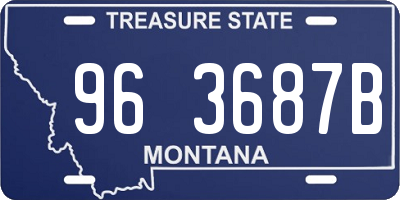 MT license plate 963687B