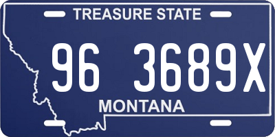 MT license plate 963689X