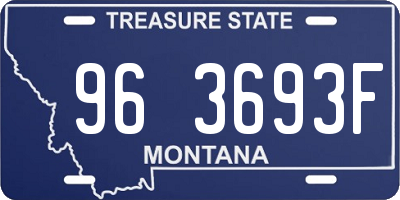 MT license plate 963693F