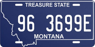 MT license plate 963699E