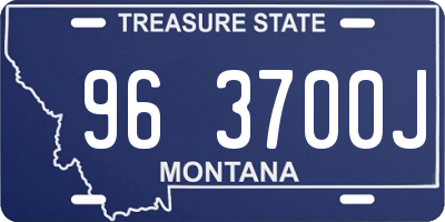 MT license plate 963700J