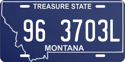 MT license plate 963703L