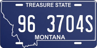 MT license plate 963704S