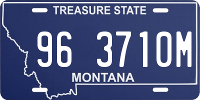 MT license plate 963710M