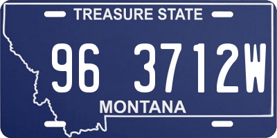 MT license plate 963712W