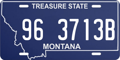 MT license plate 963713B