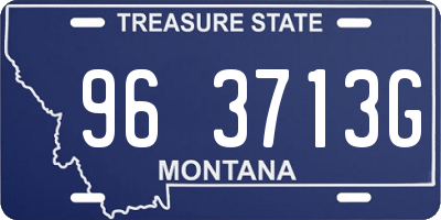 MT license plate 963713G