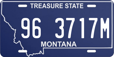 MT license plate 963717M