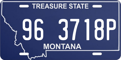MT license plate 963718P