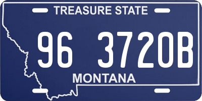 MT license plate 963720B