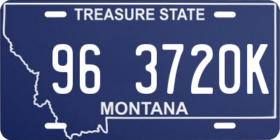 MT license plate 963720K