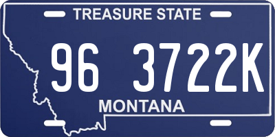 MT license plate 963722K