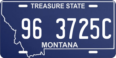 MT license plate 963725C