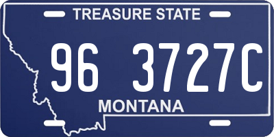 MT license plate 963727C