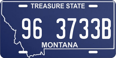 MT license plate 963733B