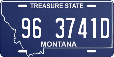 MT license plate 963741D