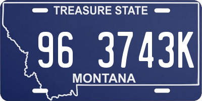 MT license plate 963743K