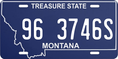 MT license plate 963746S