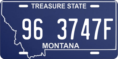 MT license plate 963747F