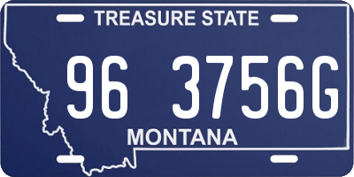 MT license plate 963756G