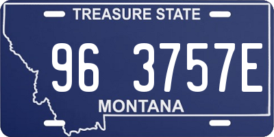 MT license plate 963757E