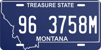 MT license plate 963758M