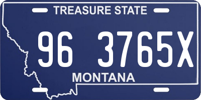 MT license plate 963765X