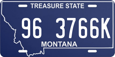 MT license plate 963766K