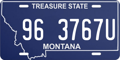 MT license plate 963767U
