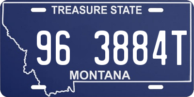 MT license plate 963884T
