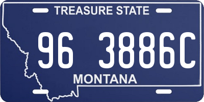 MT license plate 963886C