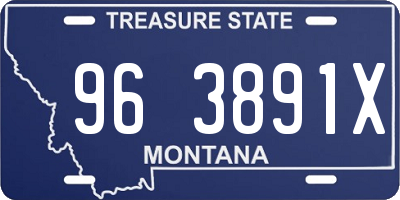 MT license plate 963891X
