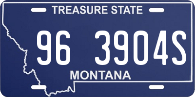 MT license plate 963904S