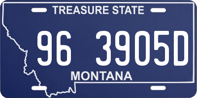 MT license plate 963905D