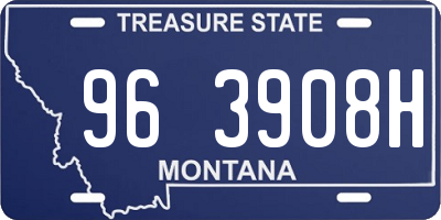 MT license plate 963908H
