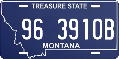 MT license plate 963910B