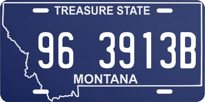 MT license plate 963913B