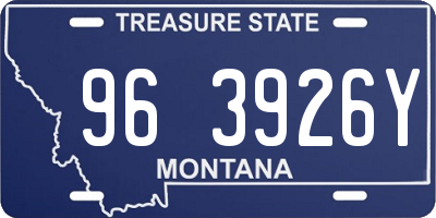 MT license plate 963926Y