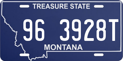 MT license plate 963928T