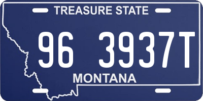 MT license plate 963937T