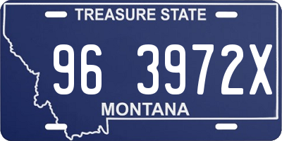 MT license plate 963972X