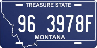 MT license plate 963978F