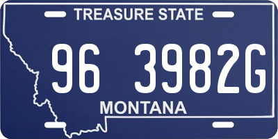 MT license plate 963982G