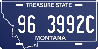 MT license plate 963992C