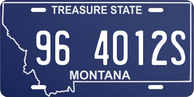 MT license plate 964012S