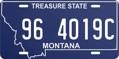 MT license plate 964019C